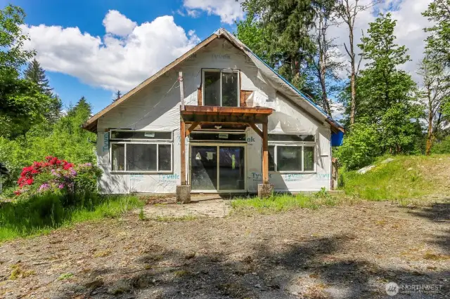 Second house- needs permitting and completion - or removal