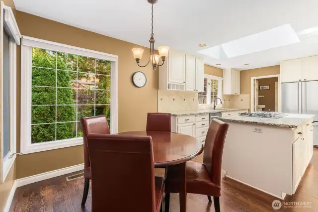 The 'informal' dining area off of the kitchen.