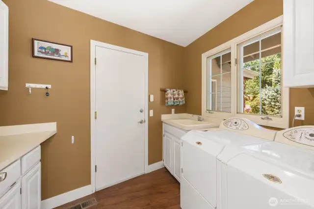 ...a full-size laundry room and...