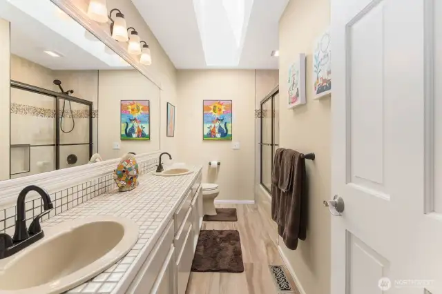 Enormous, full guest bathroom.