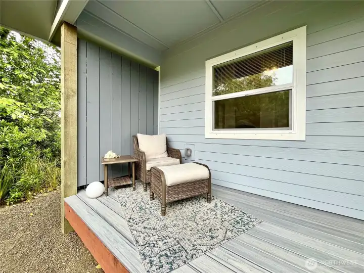 Covered Back Porch and Sitting Area