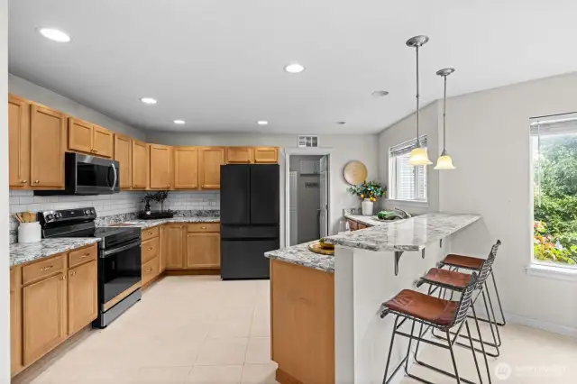 Kitchen with quartz countertops