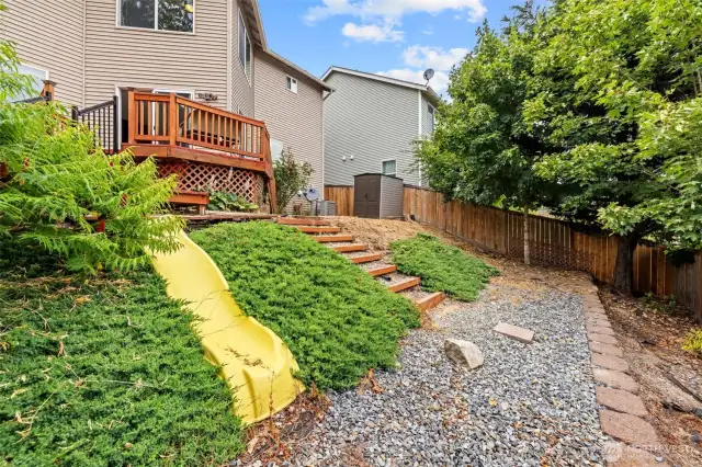 backyard with landscaping