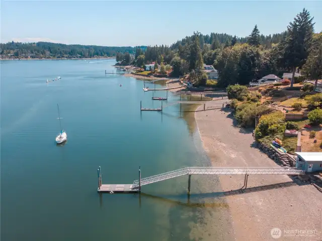 View of the pier looking South toward Wollochet Bay entrance