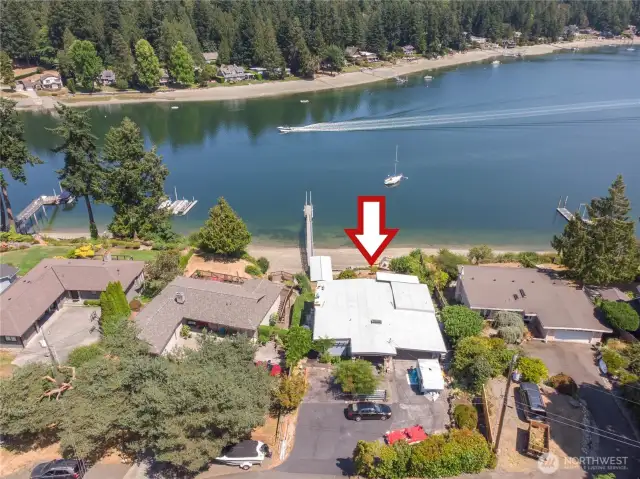 Aerial view of the entire property