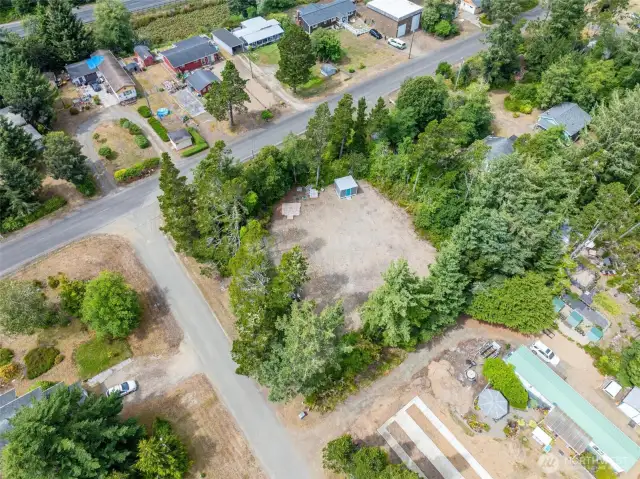 Overhead shot or property from Southeast corner