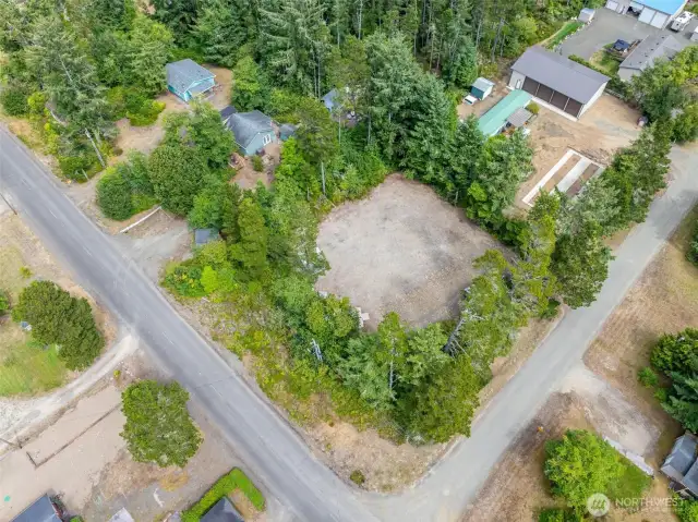 Overhead shot of property from Southwest corner