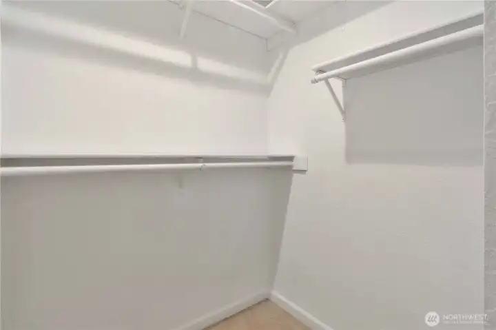 Spacious primary closet