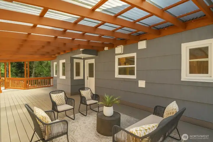 Deck Above Car Port VR Staged
