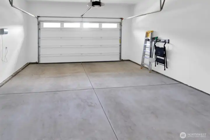Roomy 2-car garage.