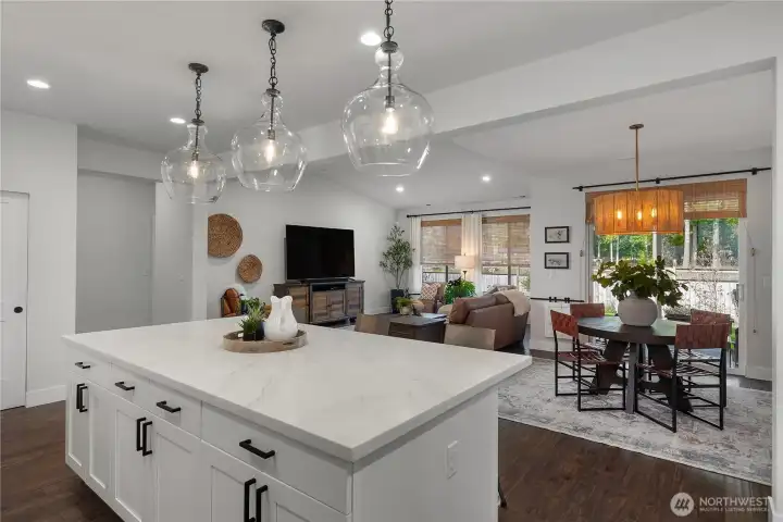 Open floor plan, prefect for entertaining