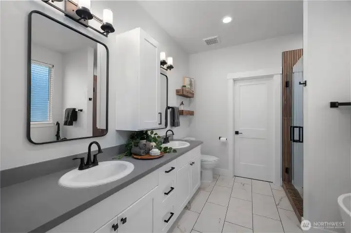 Elevated 5 piece primary bath with up graded finishes