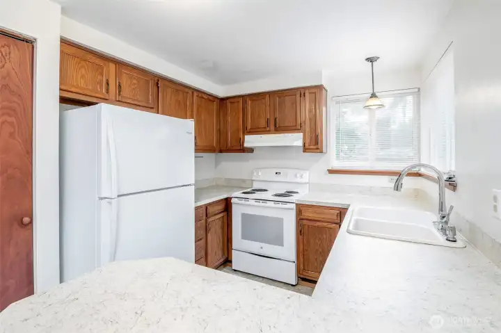 Pantry with lots of cabinets & pantry!