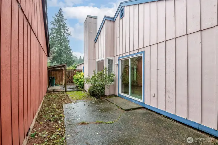 Come out your sliding door to your amazing backyard