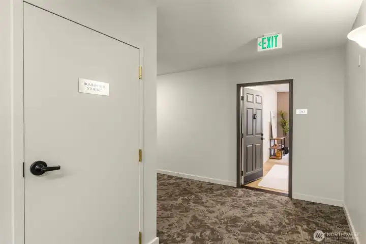 Bonus storage room dedicated for unit 302 just steps away!
