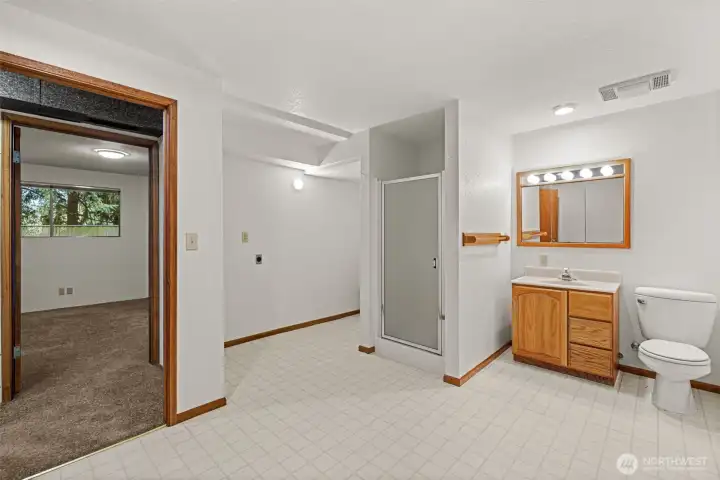 Laundry and 3/4 bath... with space galore