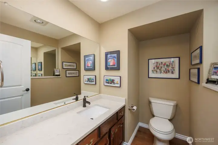 Main level powder room