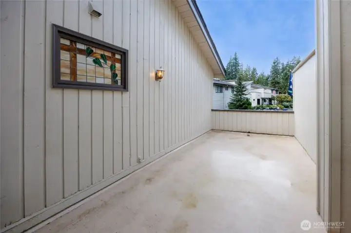 Private secluded deck off primary retreat.