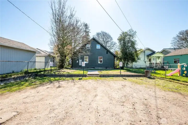 Off street parking behind the Units