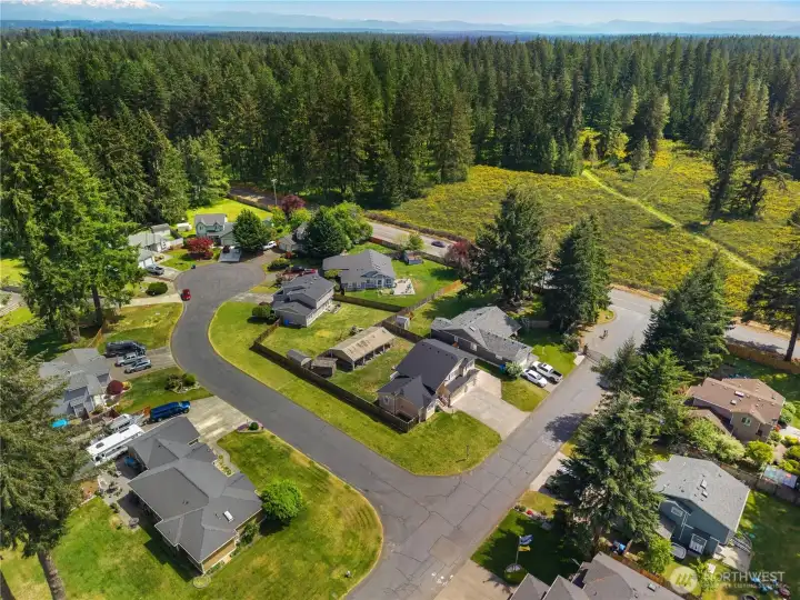 Enjoy a peaceful setting with nearby evergreens, open space, and convenient neighborhood access.