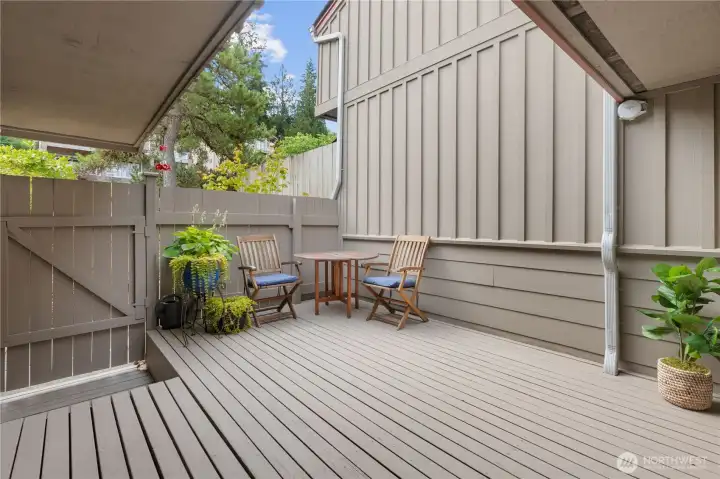 Private courtyard entry creates a welcoming first impression with space to relax, garden, or enjoy outdoor seating in a secluded setting. Private courtyard entry creates a welcoming first impression with space to relax, garden, or enjoy outdoor seating in a secluded setting.