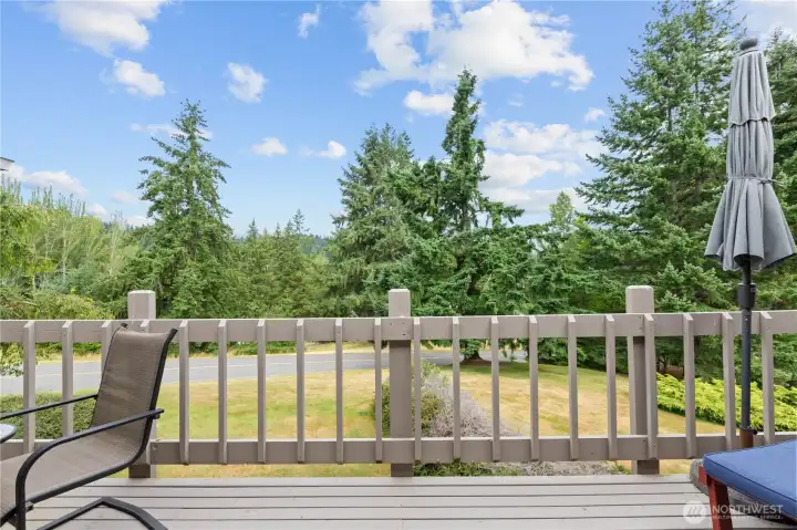 Generous outdoor deck provides additional living space for dining, entertaining, or enjoying the peaceful surroundings. Generous outdoor deck provides additional living space for dining, entertaining, or enjoying the peaceful surroundings.