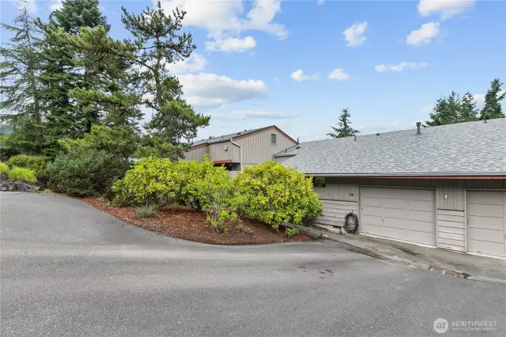 Easy garage access with turn around. Easy garage access with turn around.