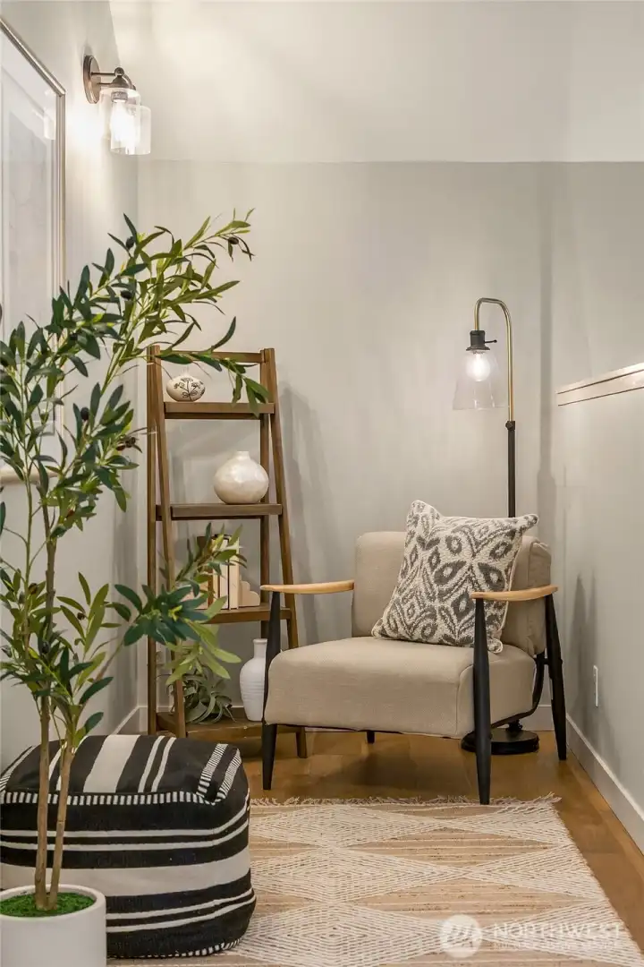 A cozy reading nook provides the perfect place to relax, reflect, and enjoy the peaceful surroundings. A cozy reading nook provides the perfect place to relax, reflect, and enjoy the peaceful surroundings.