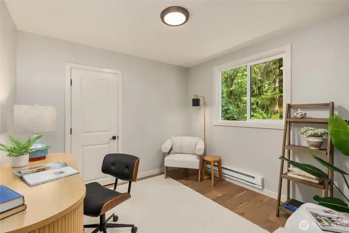 A versatile fourth bedroom offers endless possibilities as a home office, nursery, creative studio, or an expansive dressing room adjoining the primary suite. A versatile fourth bedroom offers endless possibilities as a home office, nursery, creative studio, or an expansive dressing room adjoining the primary suite.