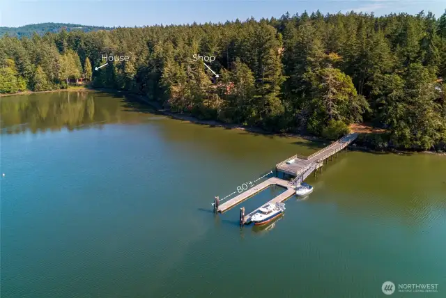80± ft private year-round deep-water dock