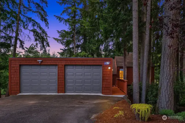 Two car garage with plenty of off street parking.