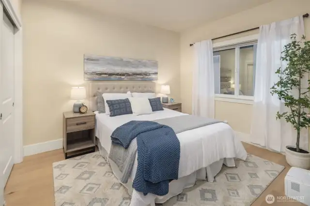 Versatile second bedroom with ample closet space—ideal for guests, a home office, or your favorite flex space solution.