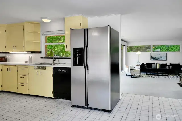 Great flow from the Kitchen to the Family Room.