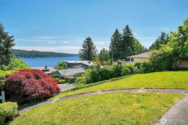 The house sits up on a hill to provide those great views.