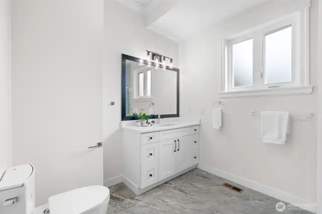 Shared hallway bathroom