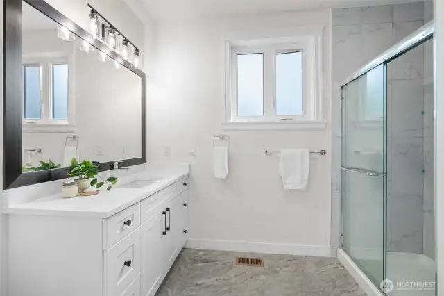 Shared hallway bathroom