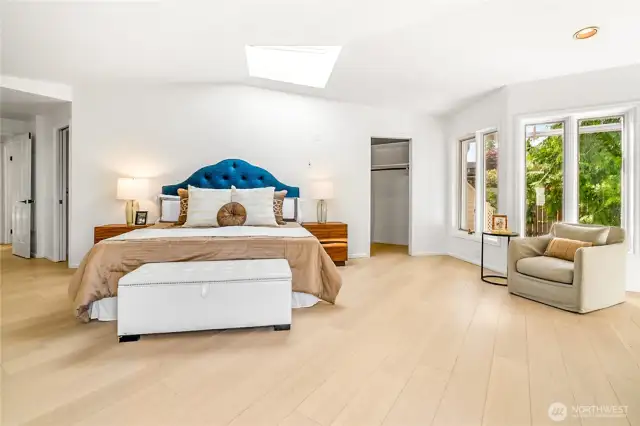 Spacious Primary bedroom with Lake View.