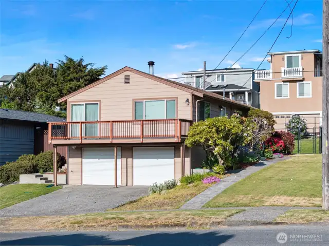 One story with finished basement and huge two car garage!