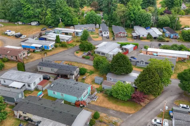 Drone photo of community.