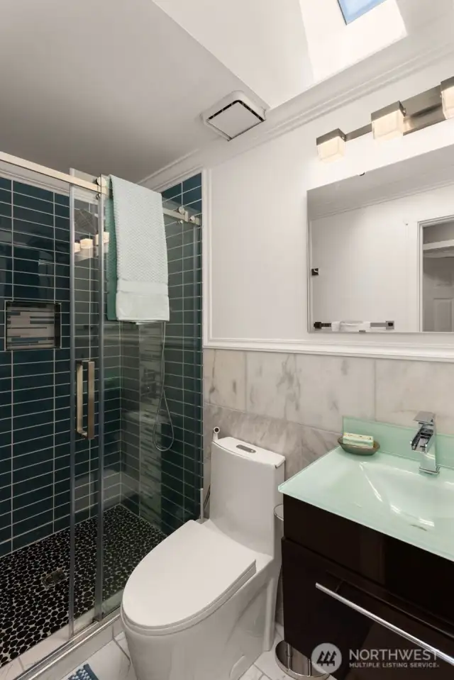 upstairs bathroom.