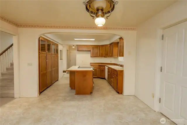 Elevator off the kitchen