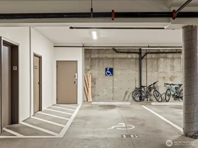 Spot 16 in Secure Garage.  Another Storage Unit in Garage