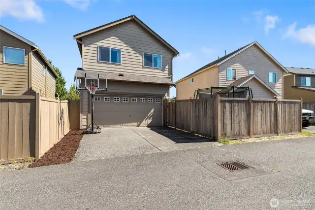 Alley access to backyard and garage