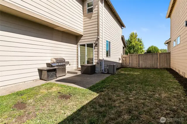 Fully fenced yard