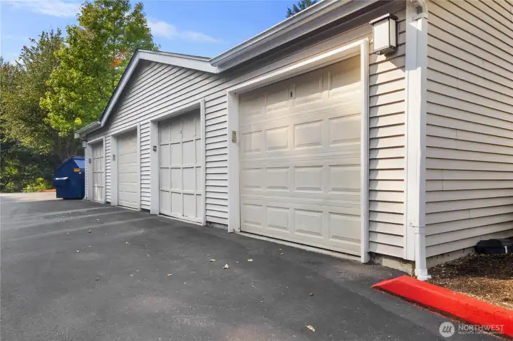 Garage: Private detached garage offers secure parking and extra storage, a valuable feature in this community.