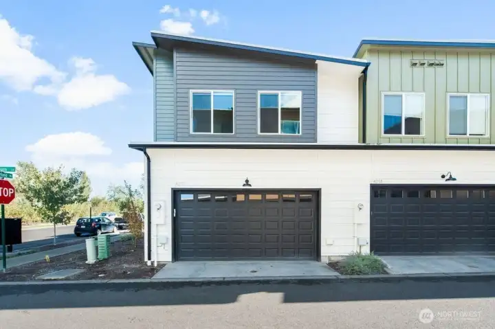 Ample street parking off large 2 car garage.