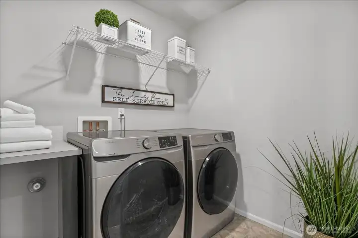 Convenient Upstairs Laundry Room