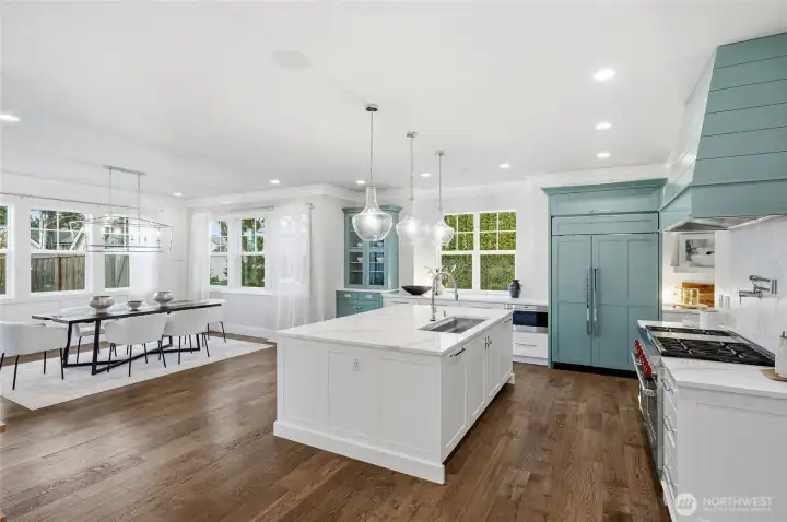 Formal dining space just off the kitchen.