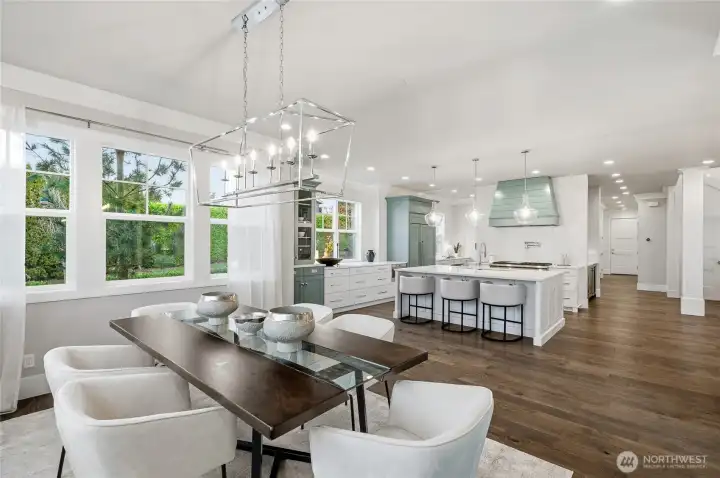 Elegant formal dining space.