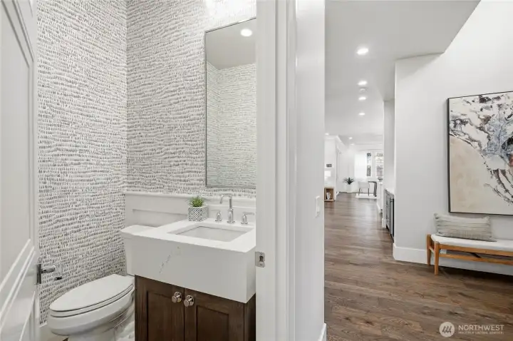 Main level powder room.